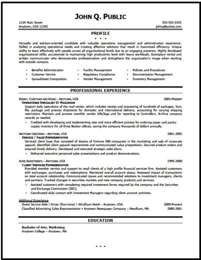 Operations Manager | The Résumé Clinic